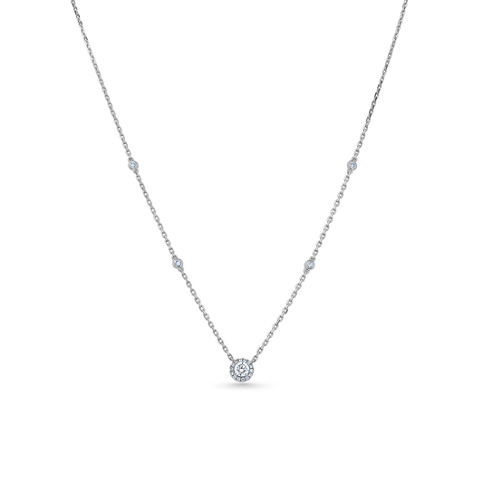 Oliver Heemeyer Liz diamond necklace 0.36 ct. made of 18k white gold.