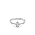Oliver Heemeyer Liz Navette Diamond Ring made of 18k white gold.