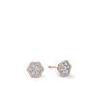 Oliver Heemeyer Lou diamond ear studs made of 18k rose gold.