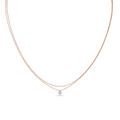 Oliver Heemeyer Mark the Moment diamond double necklace made of 18k rose gold.