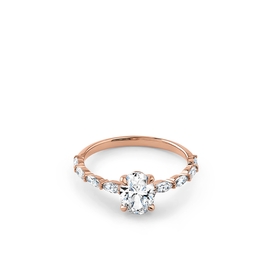 Oliver Heemeyer Marley diamond ring made of 18k rose gold.