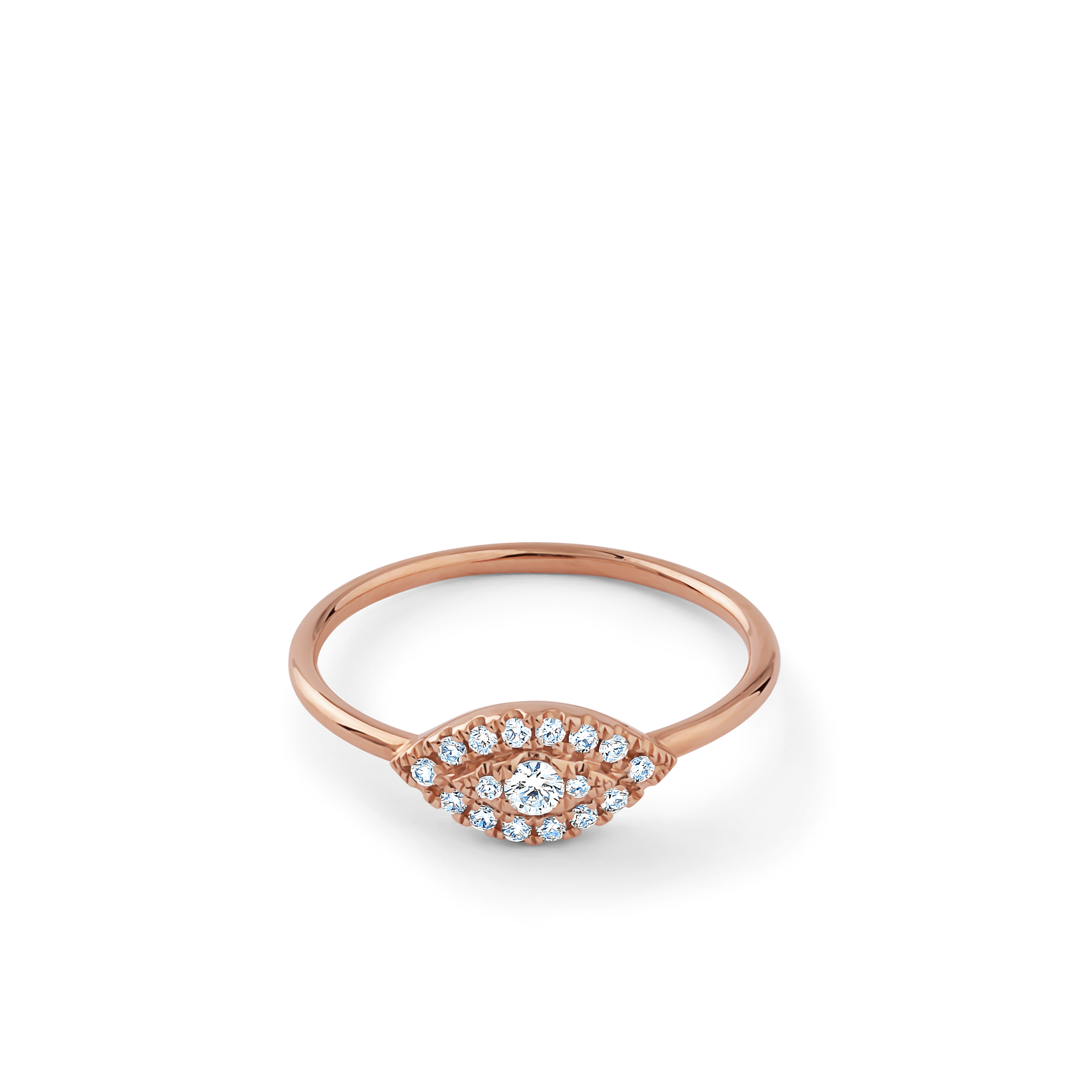 Oliver Heemeyer Mia diamond ring made of 18k rose gold.