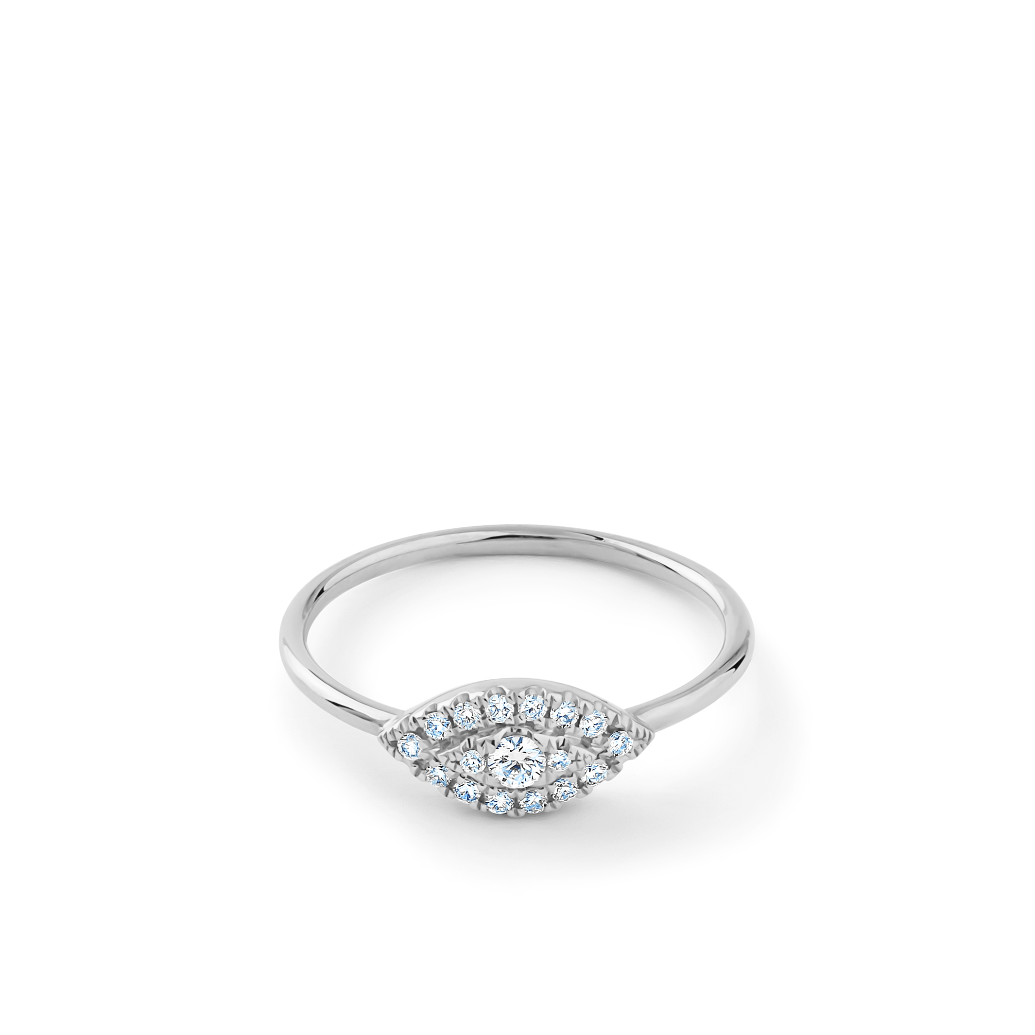Oliver Heemeyer Mia diamond ring made of 18k white gold.