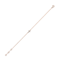 Oliver Heemeyer Mini Diamond Cross Bracelet in 18k rose gold.