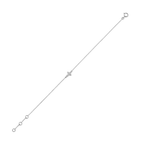 Oliver Heemeyer Mini Diamond Cross Bracelet in 18k white gold.