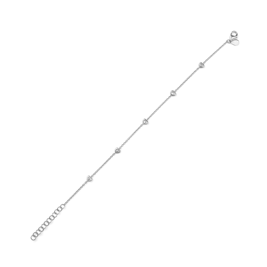 Oliver Heemeyer Mini Hearts diamond bracelet in 18k white gold.