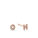 Mini Buchstabe Diamant Ohrstecker