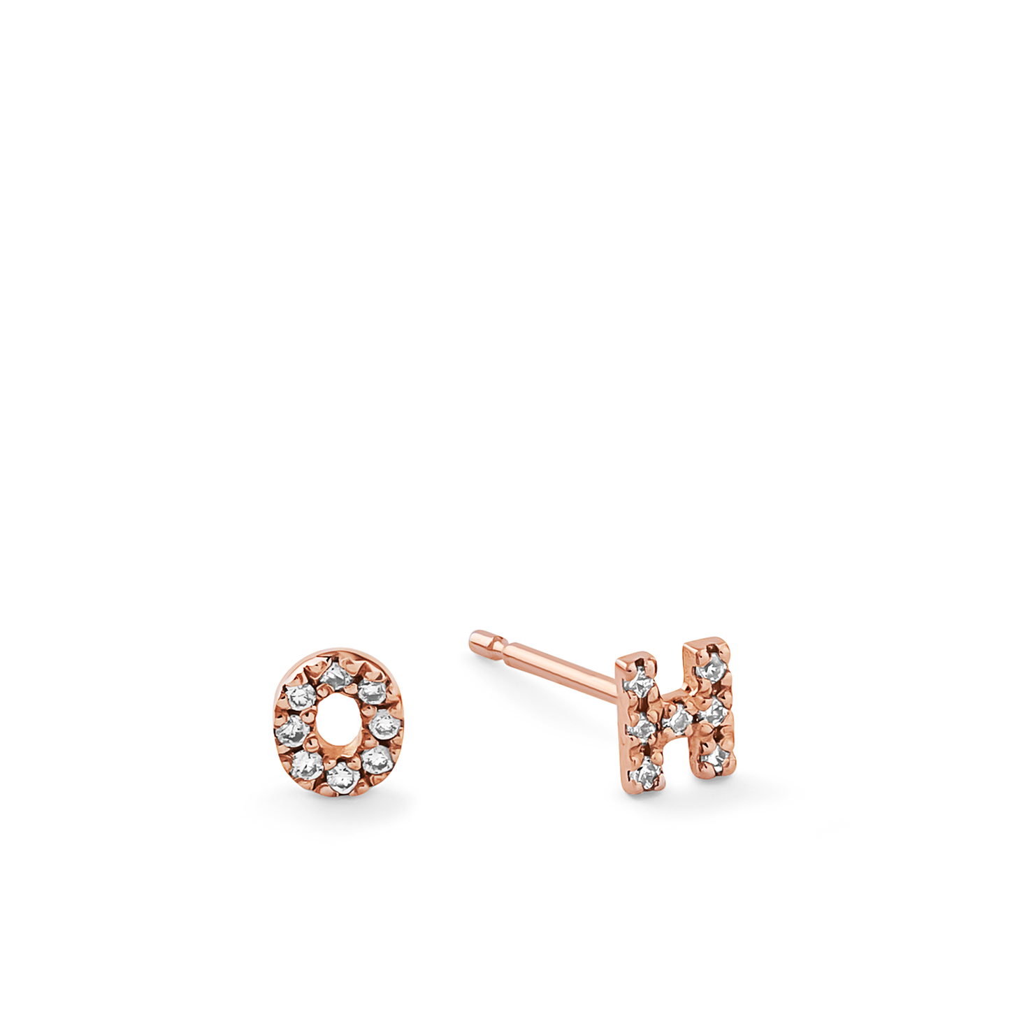 Mini Buchstabe Diamant Ohrstecker