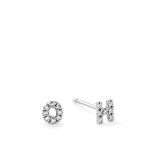 Mini Letter Diamond Ear Stud