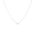 Oliver Heemeyer Mini Moon Diamond Necklace in 18k white gold. gold.
