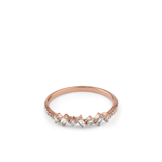 Oliver Heemeyer Nancy Diamond Ring made of 18k rose gold.