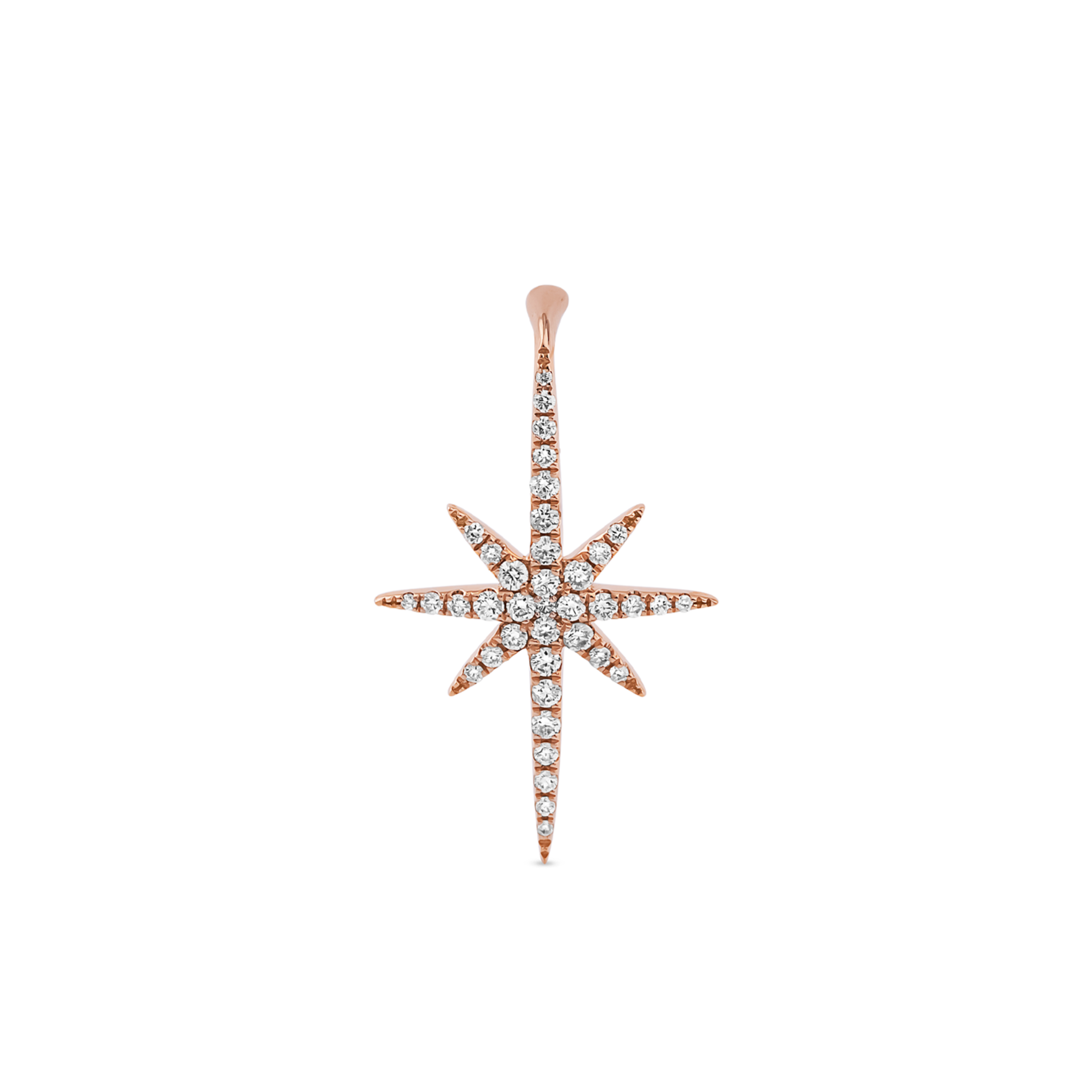 Oliver Heemeyer North Star Diamond Ear Stud made of 18k rose gold.