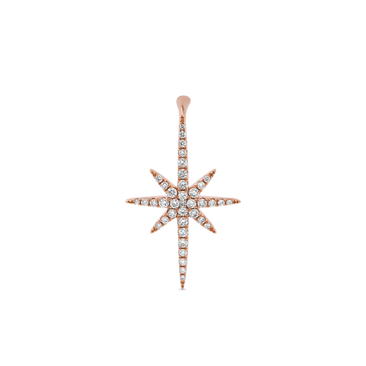 Oliver Heemeyer North Star Diamond Ear Stud made of 18k rose gold.