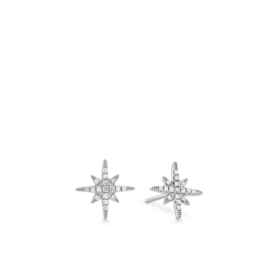 Oliver Heemeyer North Star diamond ear stud small made of 18k white gold.