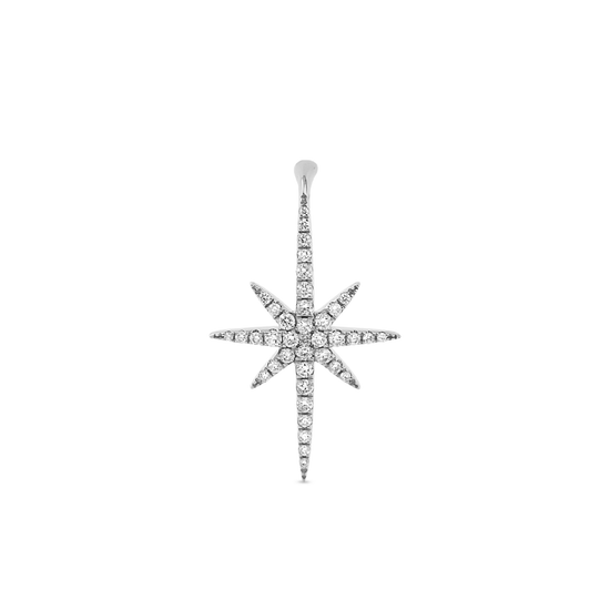 Oliver Heemeyer North Star Diamond Ear Stud made of 18k white gold.