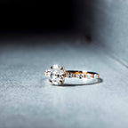 Oliver Heemeyer Marley diamond ring made of 18k rose gold. Different perspective.