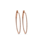 Oliver Heemeyer Oakley diamond hoops 3,2 cm made of 18k rose gold.
