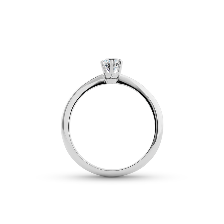Oliver Heemeyer 1967® Solitaire Diamond Ring. 0.25 carat. Side perspective.