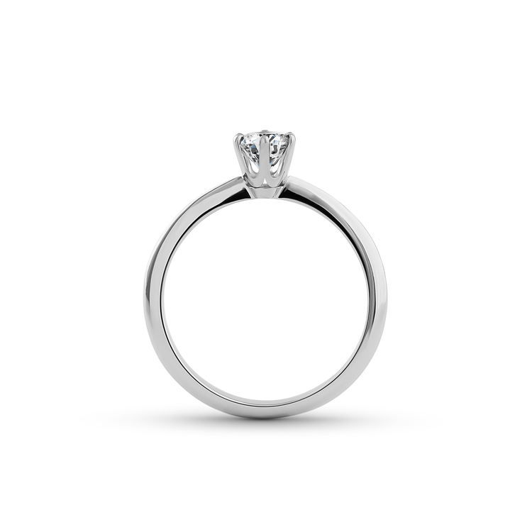 Oliver Heemeyer 1967® Solitaire Diamond Ring. 0.35 carat. Side perspective.