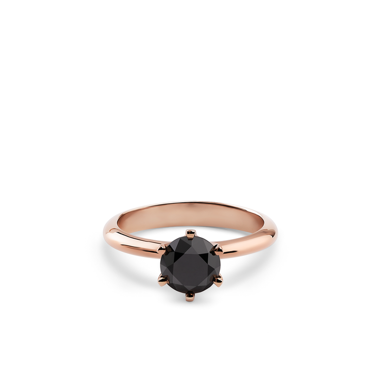 Oliver Heemeyer 1967® Black Solitaire Diamond Ring