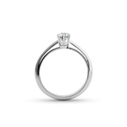 Oliver Heemeyer Bridge® Solitaire Diamond Ring. 0.26 carat. Side perspective.