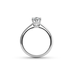 Oliver Heemeyer Bridge® Solitaire Diamond Ring. 0.51 carat. Side perspective.