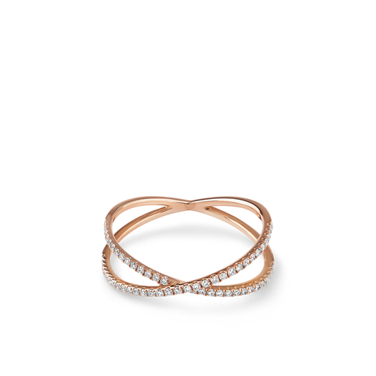 Oliver Heemeyer Orbit Diamond Ring Small made of 18k rose gold.