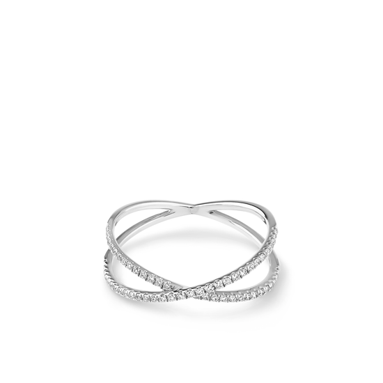 Oliver Heemeyer Orbit Diamond Ring Small made of 18k white gold.