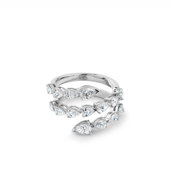 Oliver Heemeyer Phoenix diamond ring made of 18k white gold.