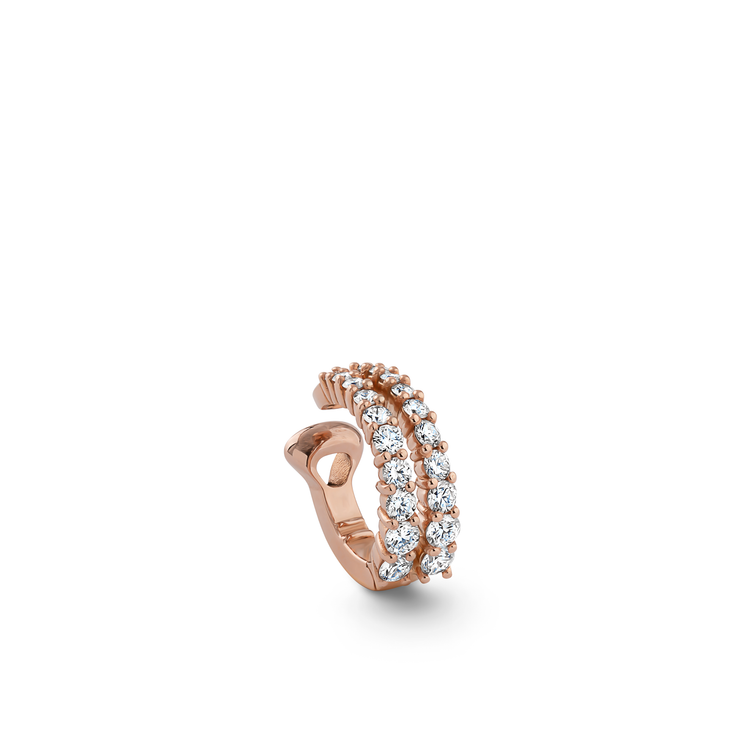 Oliver Heemeyer Pia diamond ear cuff made of 18k rose gold