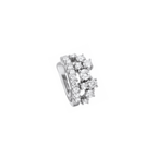 This stunningly beautiful ear cuff shines bright like a little crown.  Get yourself a bit of royal feeling with this 18k white gold ear cuff. Carefully handcrafted by our goldsmiths and refined with 40 sparkling diamonds it is an eye catcher which cannot be missed.