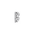 This stunningly beautiful ear cuff shines bright like a little crown.  Get yourself a bit of royal feeling with this 18k white gold ear cuff. Carefully handcrafted by our goldsmiths and refined with 40 sparkling diamonds it is an eye catcher which cannot be missed. Front view.