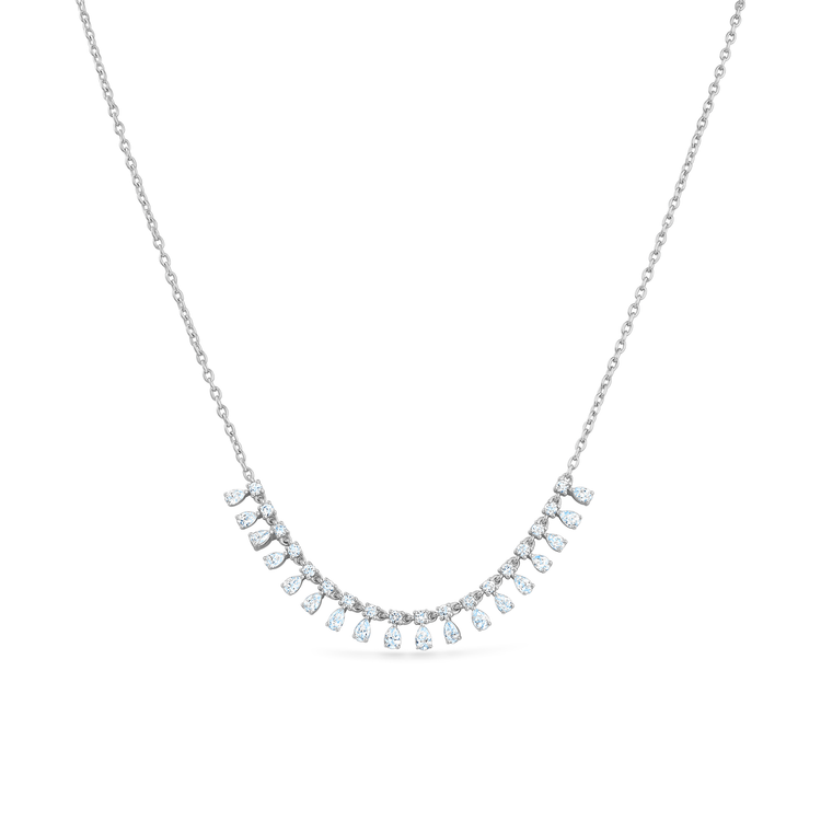 Oliver Heemeyer Rian diamond necklace made of 18k white gold.