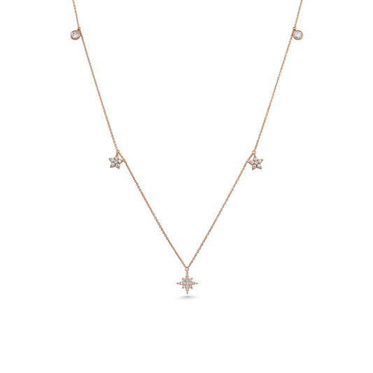 Oliver Heemeyer Sky diamond necklace made of 18k rose gold.