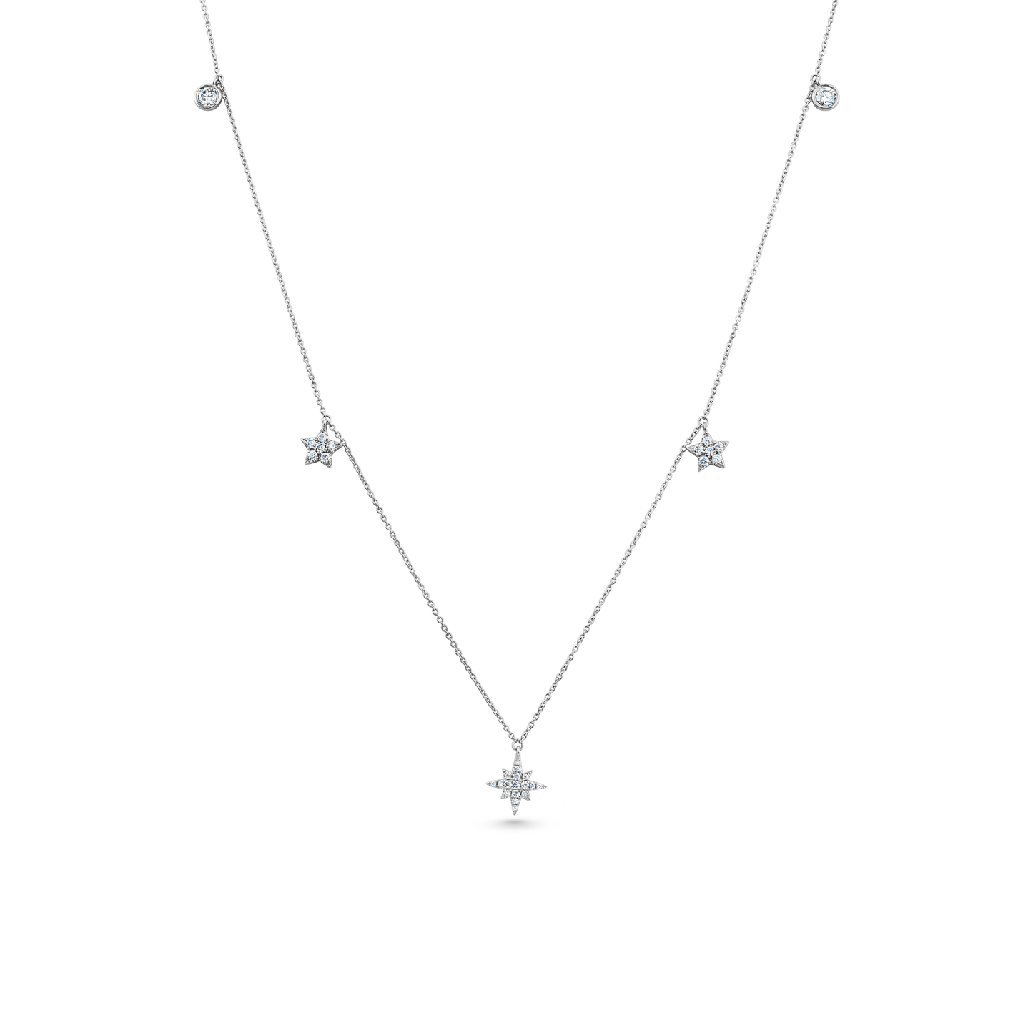 Oliver Heemeyer Sky diamond necklace made of 18k white gold.