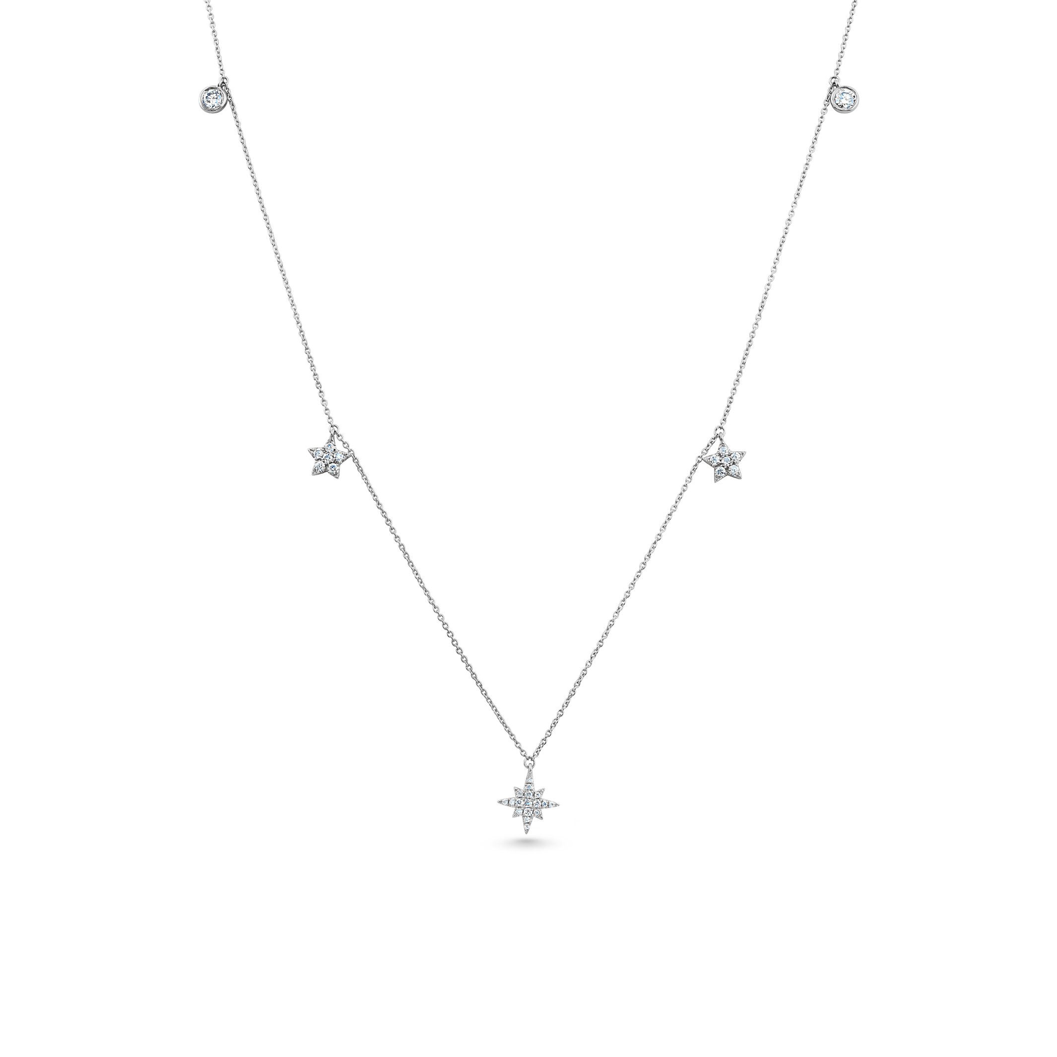 Oliver Heemeyer Sky diamond necklace made of 18k white gold.