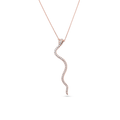 Oliver Heemeyer Snake diamond necklace made of 18k rose gold.