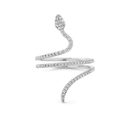 Oliver Heemeyer Snake diamond ring made of 18k white gold.