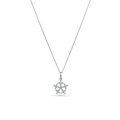 Oliver Heemeyer Snowflake diamond pendant made of 18k white gold.