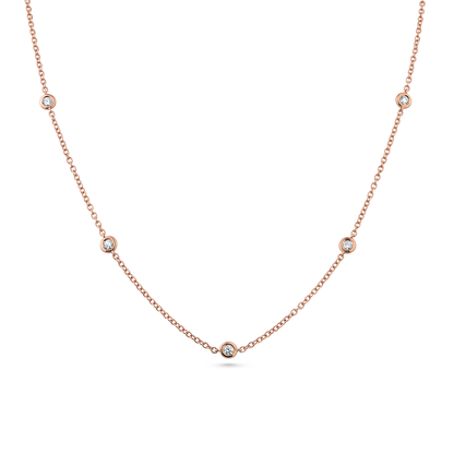 Oliver Heemeyer Starlight diamond necklace 42,0 cm made of 18k rose gold.