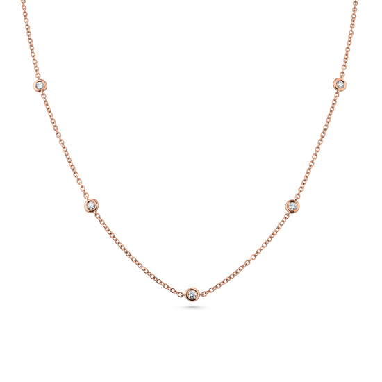 Oliver Heemeyer Starlight diamond necklace 42,0 cm made of 18k rose gold.