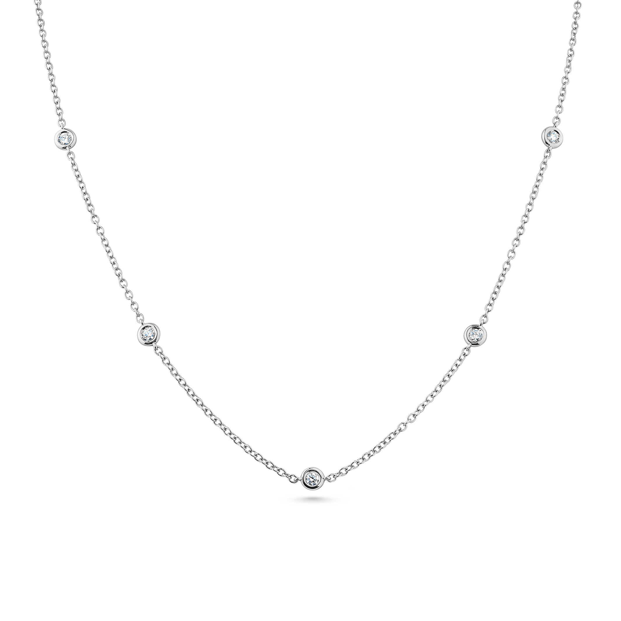 Oliver Heemeyer Starlight diamond necklace 42,0 cm made of 18k white gold.