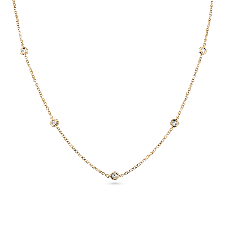 Oliver Heemeyer Starlight diamond necklace 42,0 cm made of 18k yellow gold.