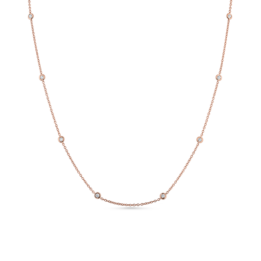 Oliver Heemeyer Starlight diamond necklace 60,0 cm made of 18k rose gold.