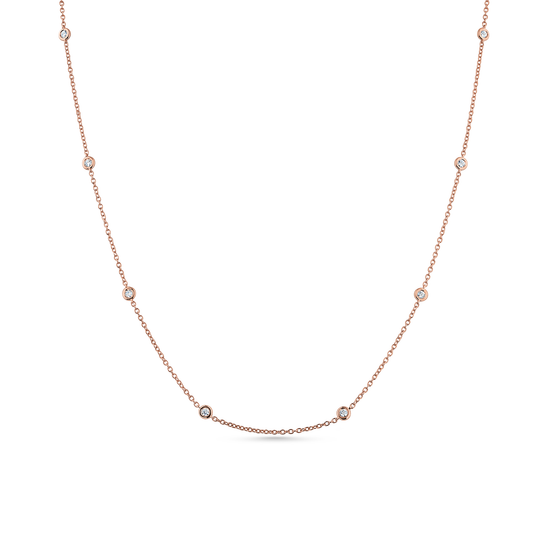 Oliver Heemeyer Starlight diamond necklace 60,0 cm made of 18k rose gold.
