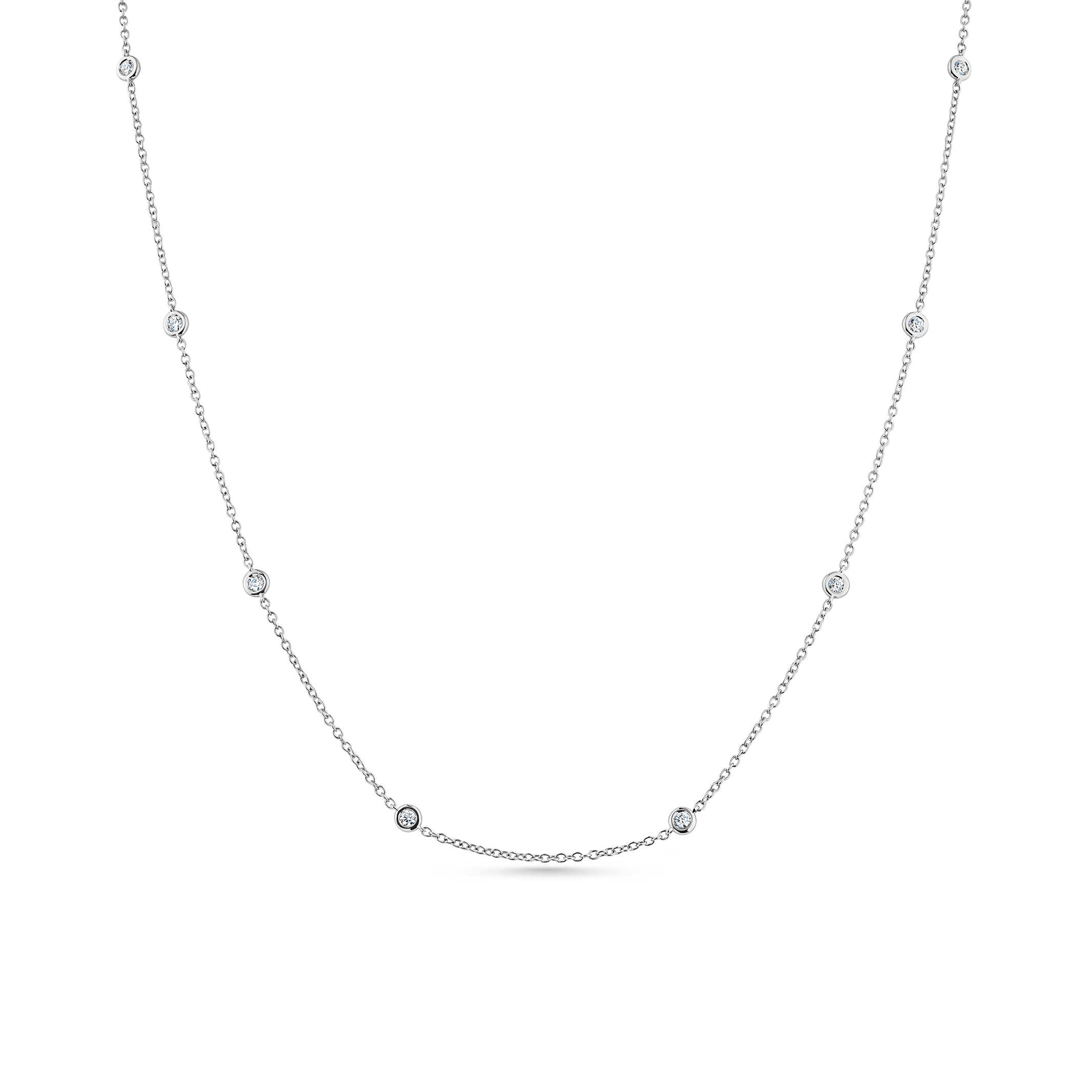 Oliver Heemeyer Starlight diamond necklace 60,0 cm made of 18k white gold.