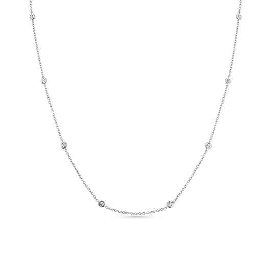 Oliver Heemeyer Starlight diamond necklace 60,0 cm made of 18k white gold.