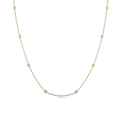 Oliver Heemeyer Starlight diamond necklace 60,0 cm made of 18k yellow gold.