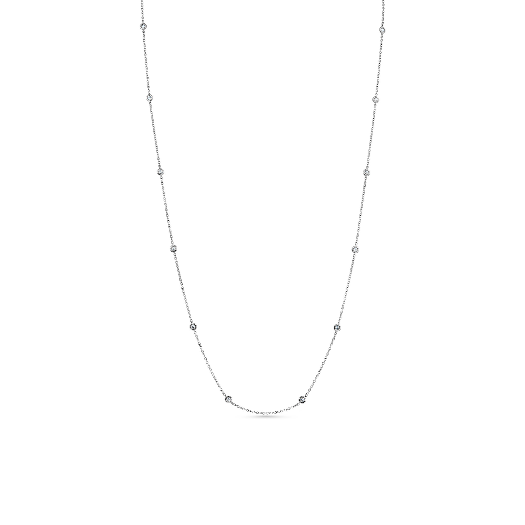 Oliver Heemeyer Starlight diamond necklace 80,0 cm made of 18k white gold.