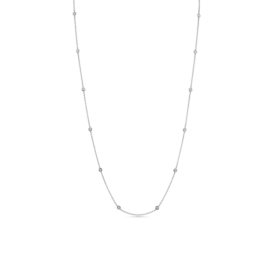 Oliver Heemeyer Starlight diamond necklace 80,0 cm made of 18k white gold.